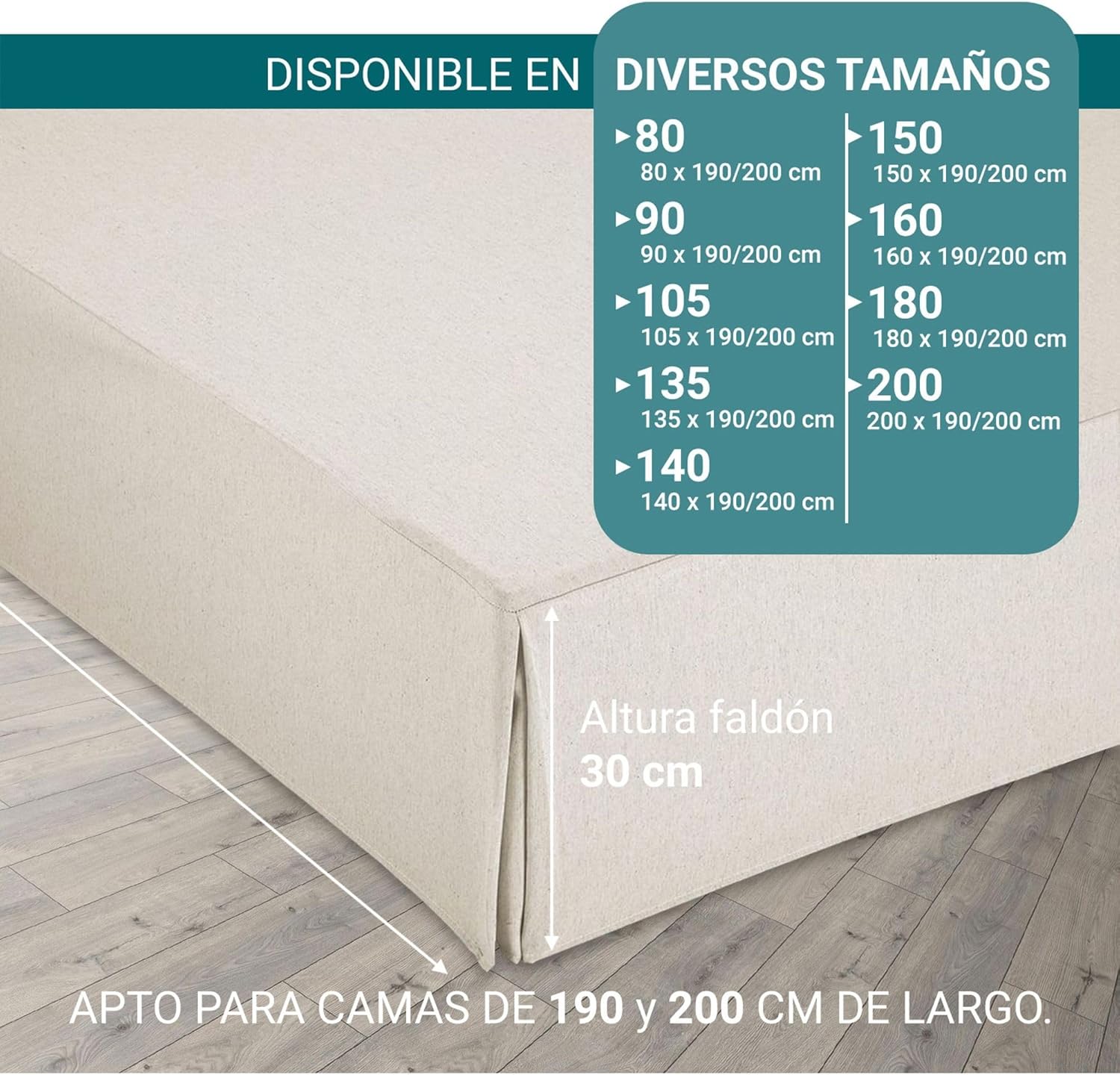 Drap-housse - ivoire 90x190/200 cm - antidérapant et respirant