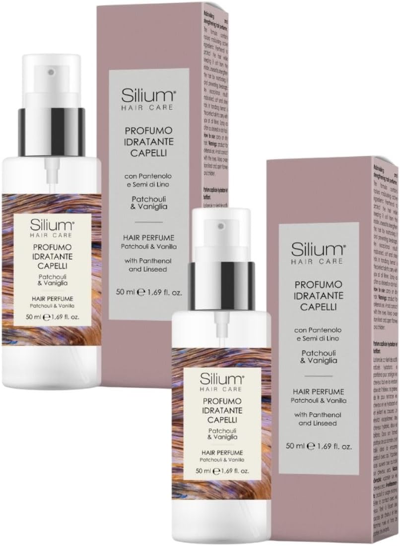 Parfum cheveux hydratant 2x50ml, patchouli vanille, soin intense