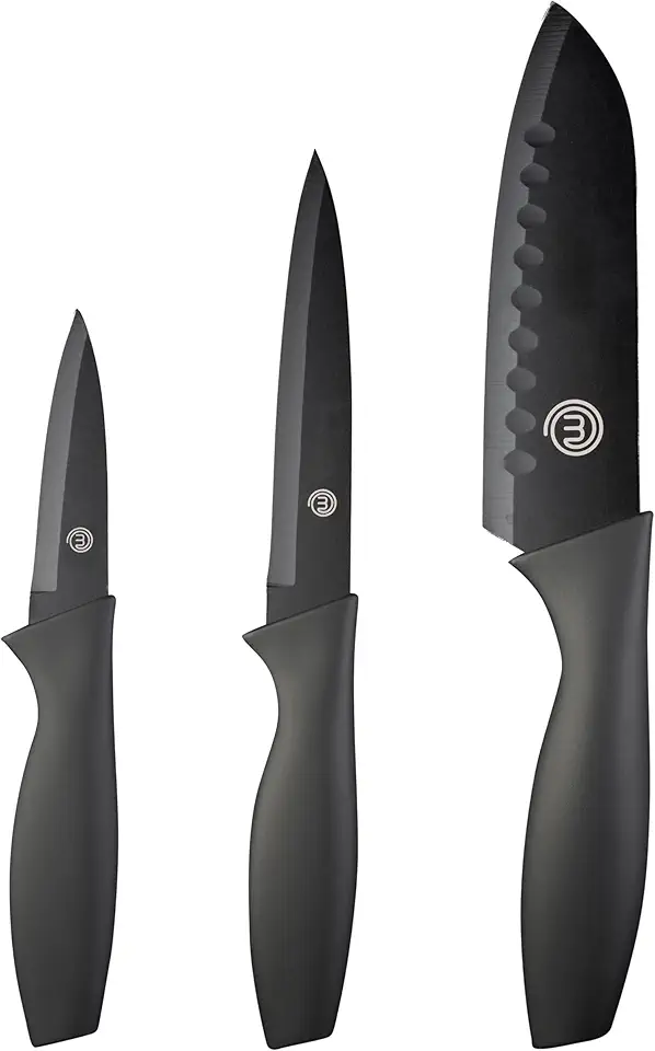 MasterChef - Set Couteaux Cuisine - inox, antiadhésif, ergonomique