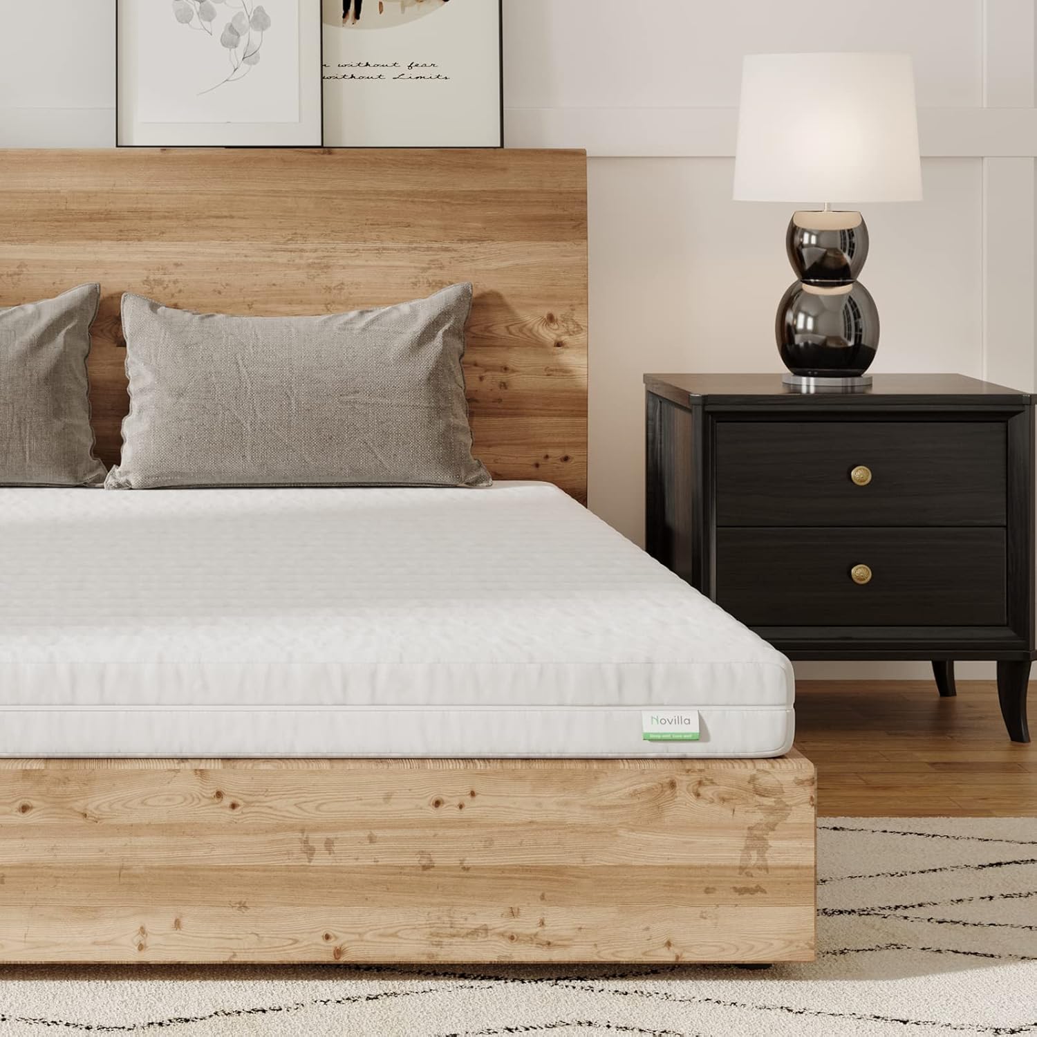 Novilla - Matelas mousse 7 zones 90x200 réversible respirant 16cm