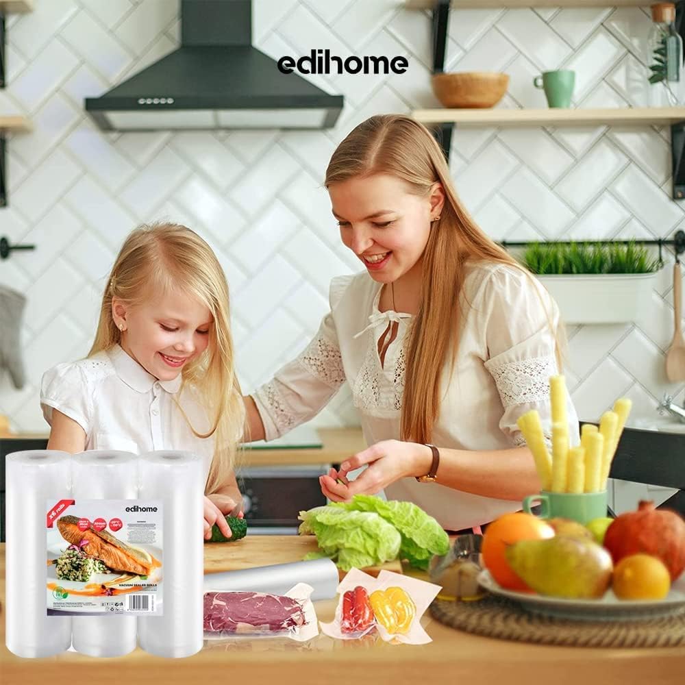 Edihome - set rouleaux sous vide - 20x300cm & 28x300cm - sans BPA, compatible cuisine