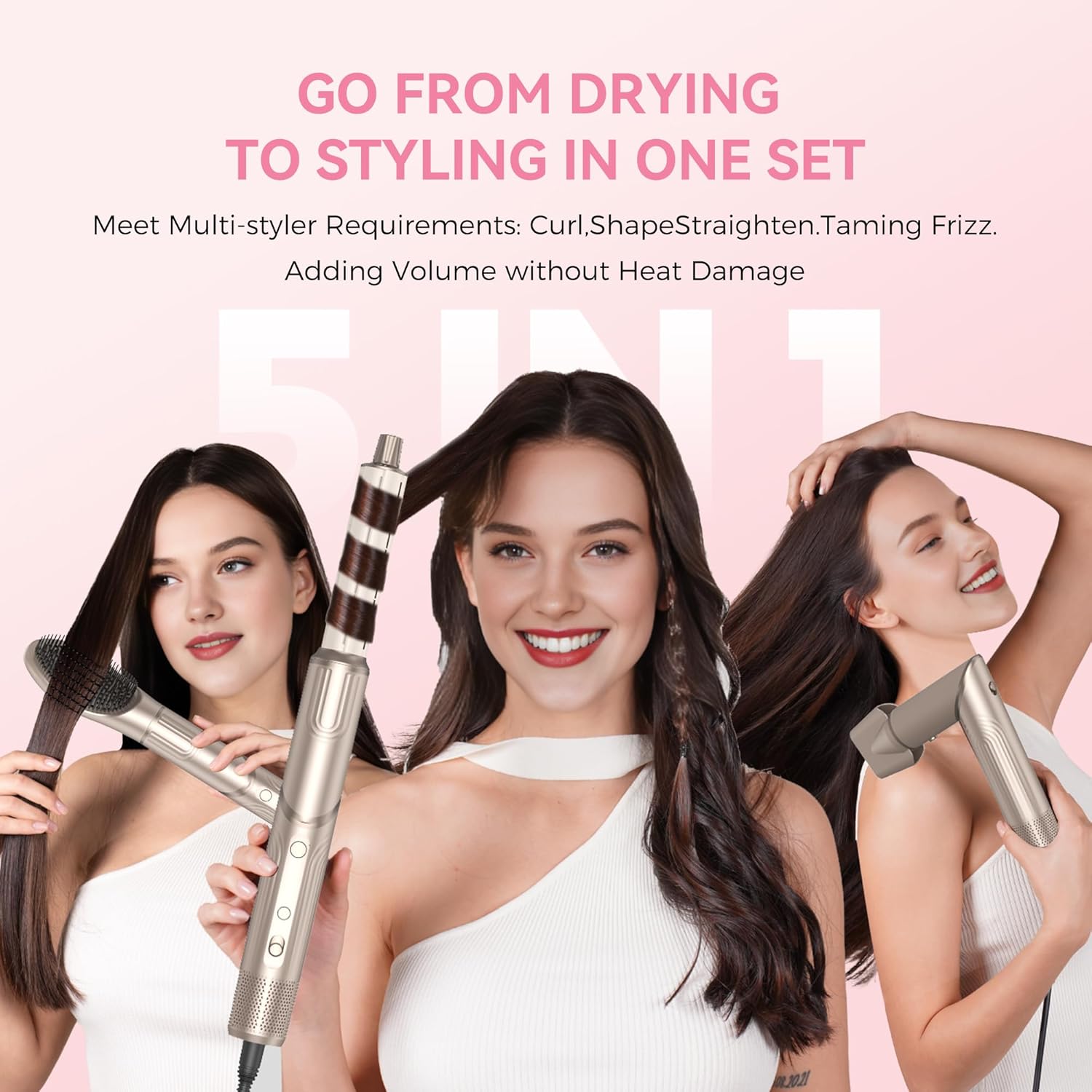 Sèche-cheveux Air Styler 5 en 1, 32mm, 1400W, 3 modes, 110000U/Min