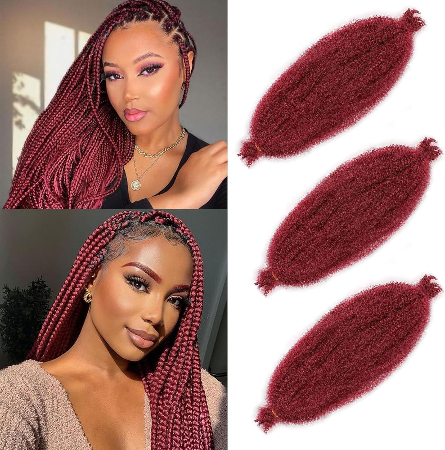 Xtrend - extensions crochet afro torsadées 50cm synthétiques - 8 mèches - BUG#