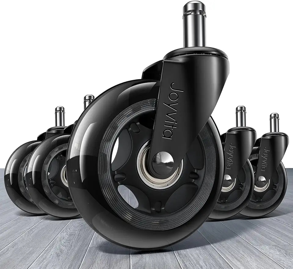 Roulettes de bureau - 5pcs - 11x22 mm - silencieuses, pivotantes, anti-rayures