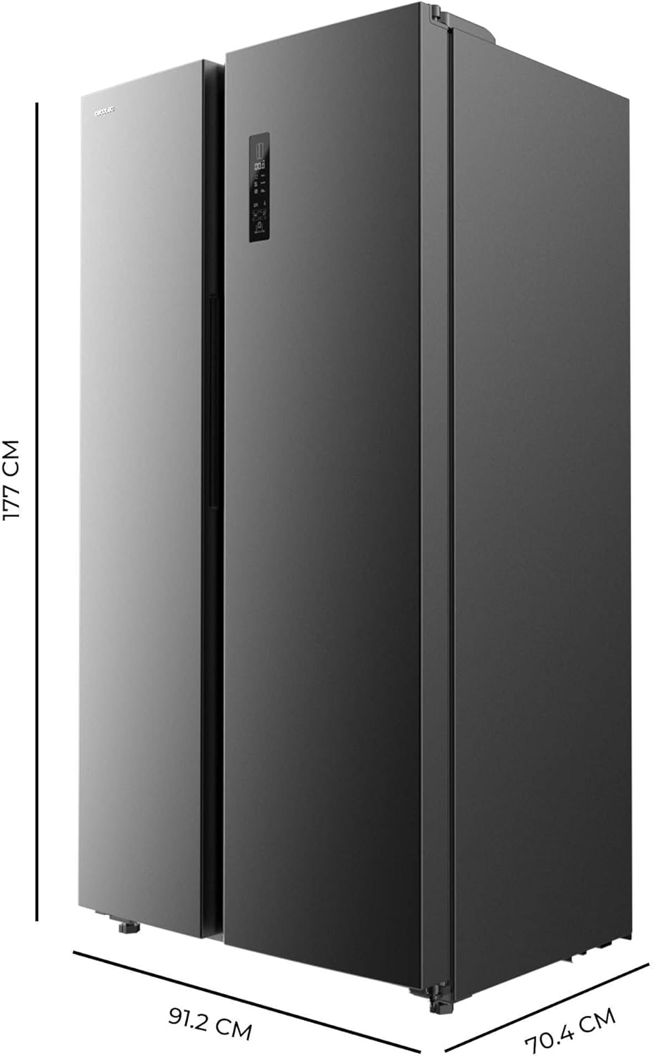 Cecotec - Bolero CoolMarket série - 562L, No Frost, classe E, fonctions rapides SBS 562 Dark E