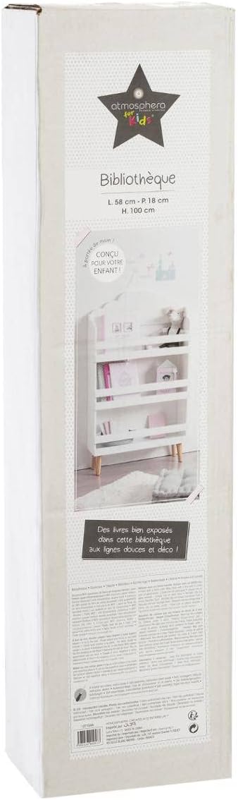 Atmosphera - Nuage bibliothèque enfant blanche, compacte, ludique
