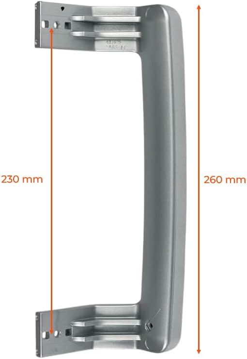 Beko - poignée de porte argentée 260 mm - compatible séries, 4900061200