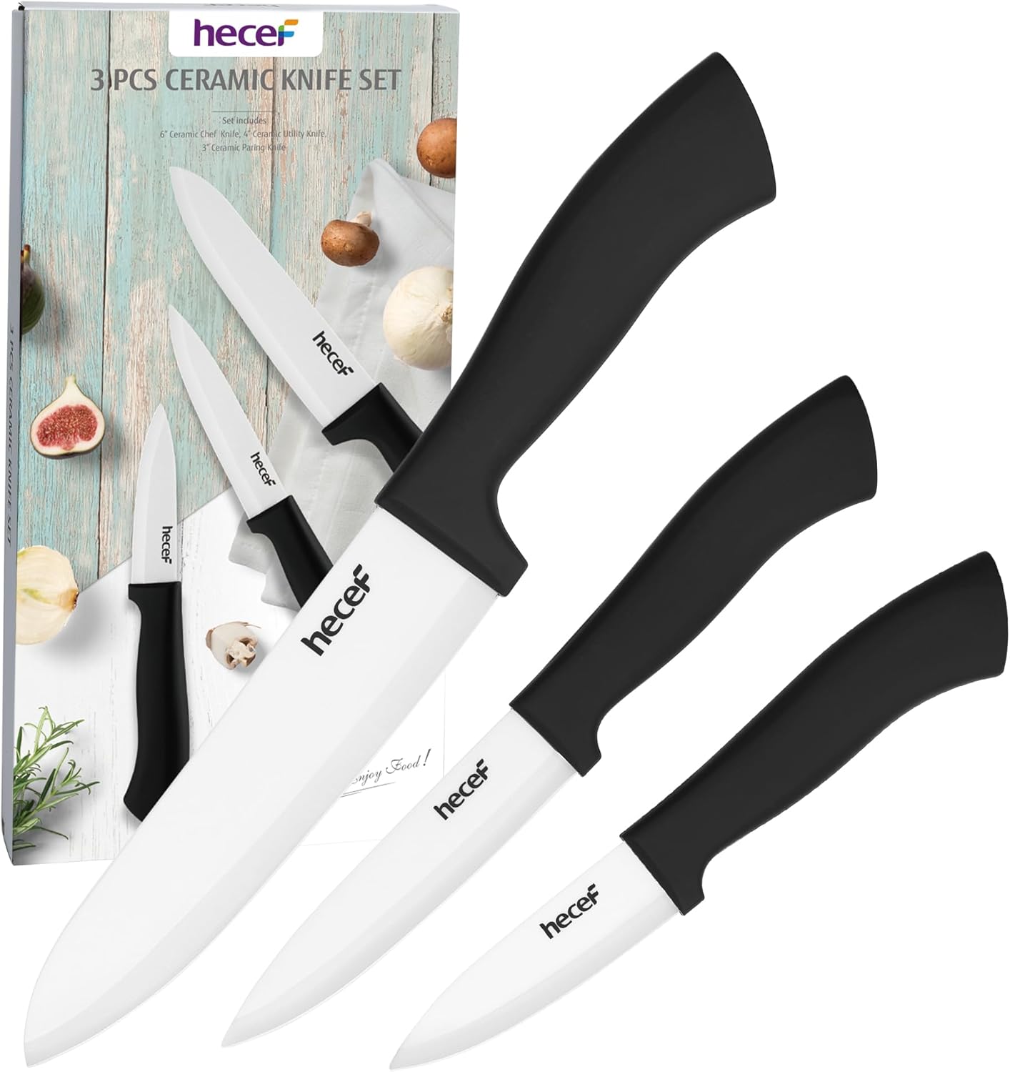 hecef - Couteaux céramique série 3 pcs - 6