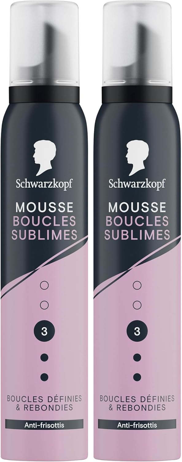 Schwarzkopf - Mousse Boucles Sublimes - 200ml - boucles définies, anti-frisottis, végane, sans silicone, longue tenue