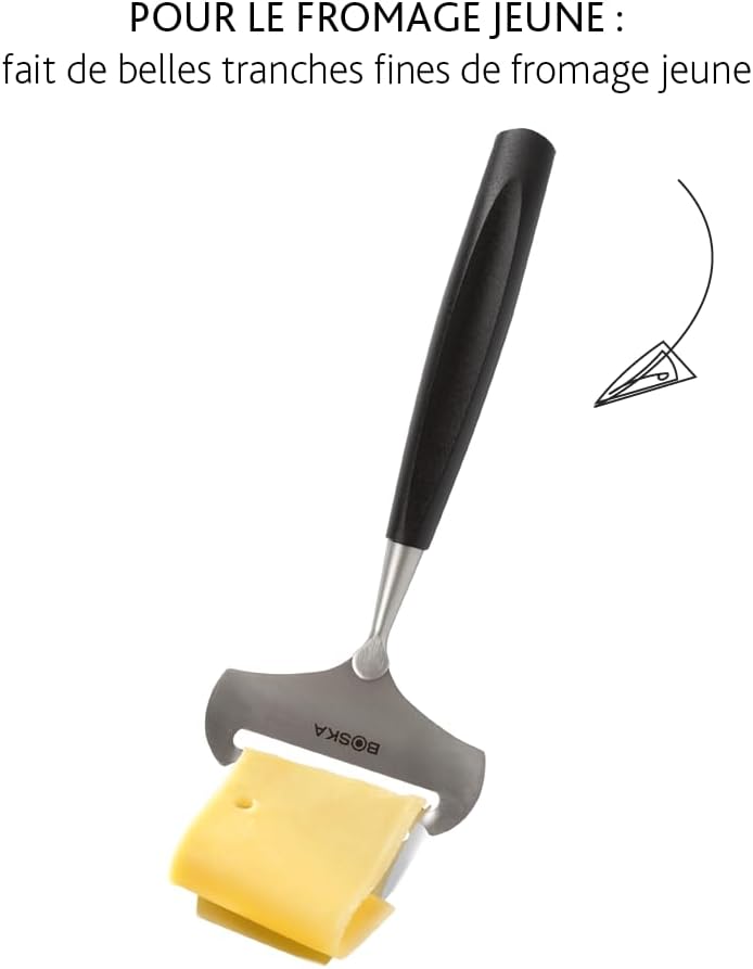 Boska - mandoline Milano+ - 180x75x15mm - inox, bois, pour fromage doux