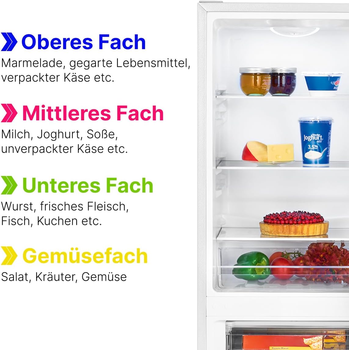 Bomann - réfrigérateur congélateur 175L - contrôle température, portes réversibles, pieds réglables, KG320