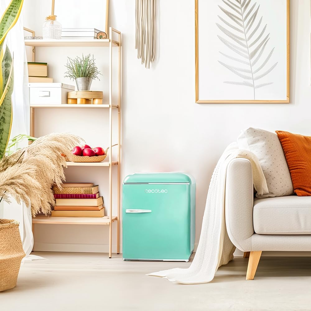 Cecotec - Bolero CoolMarket TT Origin 45 - 55x44,7cm - mini frigo vert, poignée chromée, classe E