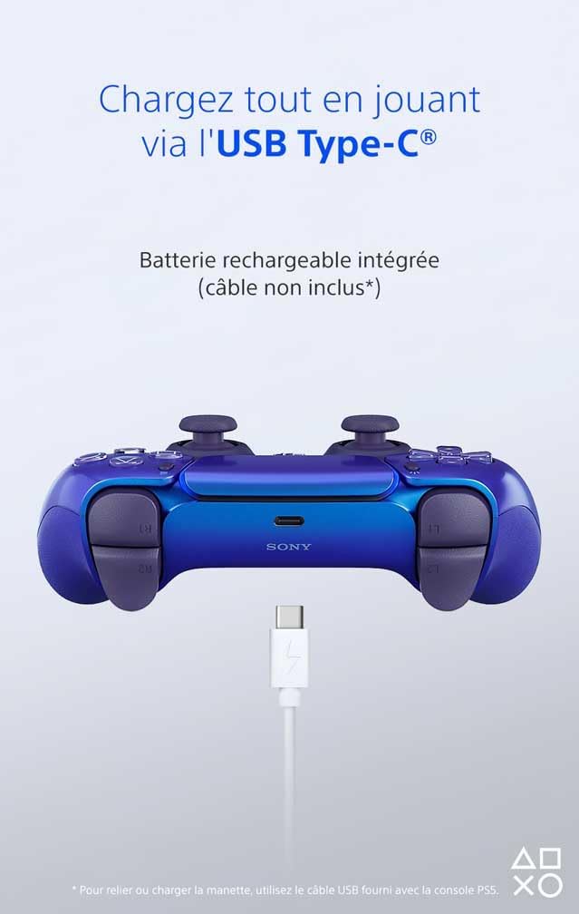 Sony - Manette DualSense PS5/PC - Sans fil, Haptique, Indigo