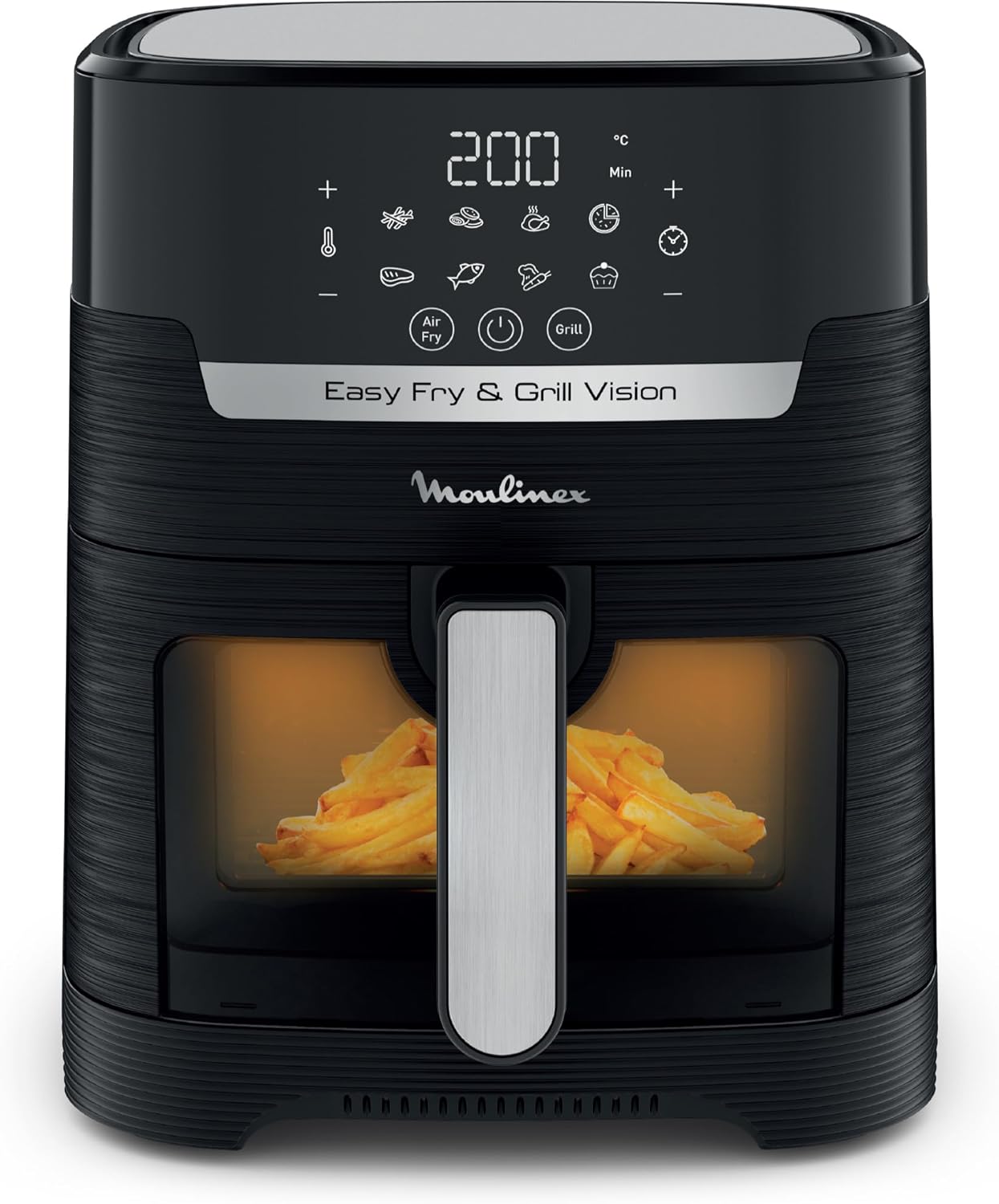 Moulinex - Easy Fry & Grill Vision - 4,6L - friteuse sans huile XL, écran tactile, fenêtre amovible, EZ506820