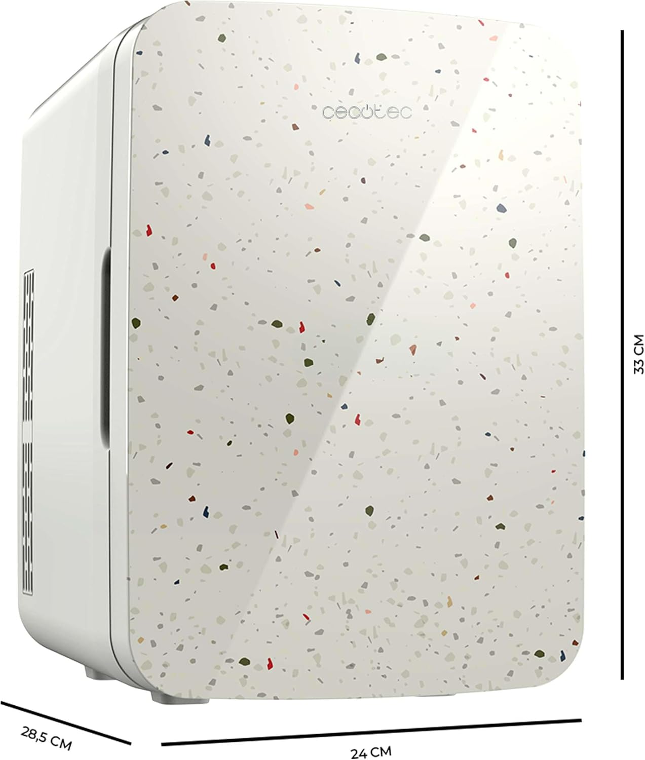 Cecotec - Bolero MiniCooling Bahamas Pat - 10L - mini réfrigérateur, 12V/220V, refroidissement/chauffage 7-65°