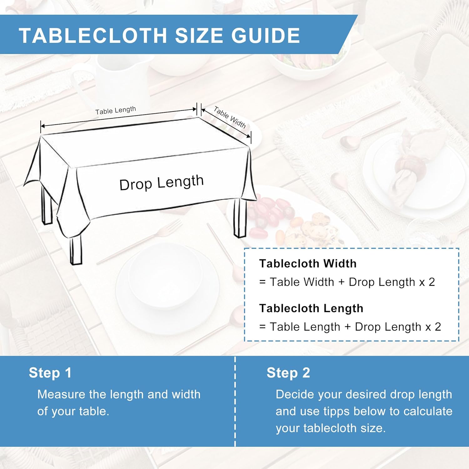 DWCN - nappe aspect lin 135x160cm, lavable, imperméable, anti-taches DWCN