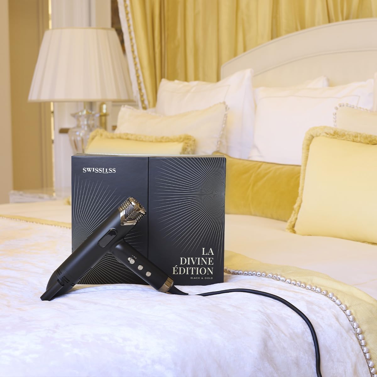 Sèche-cheveux - La Divine Edition Black & Gold - 1800W, moteur brushless 120000tr/min