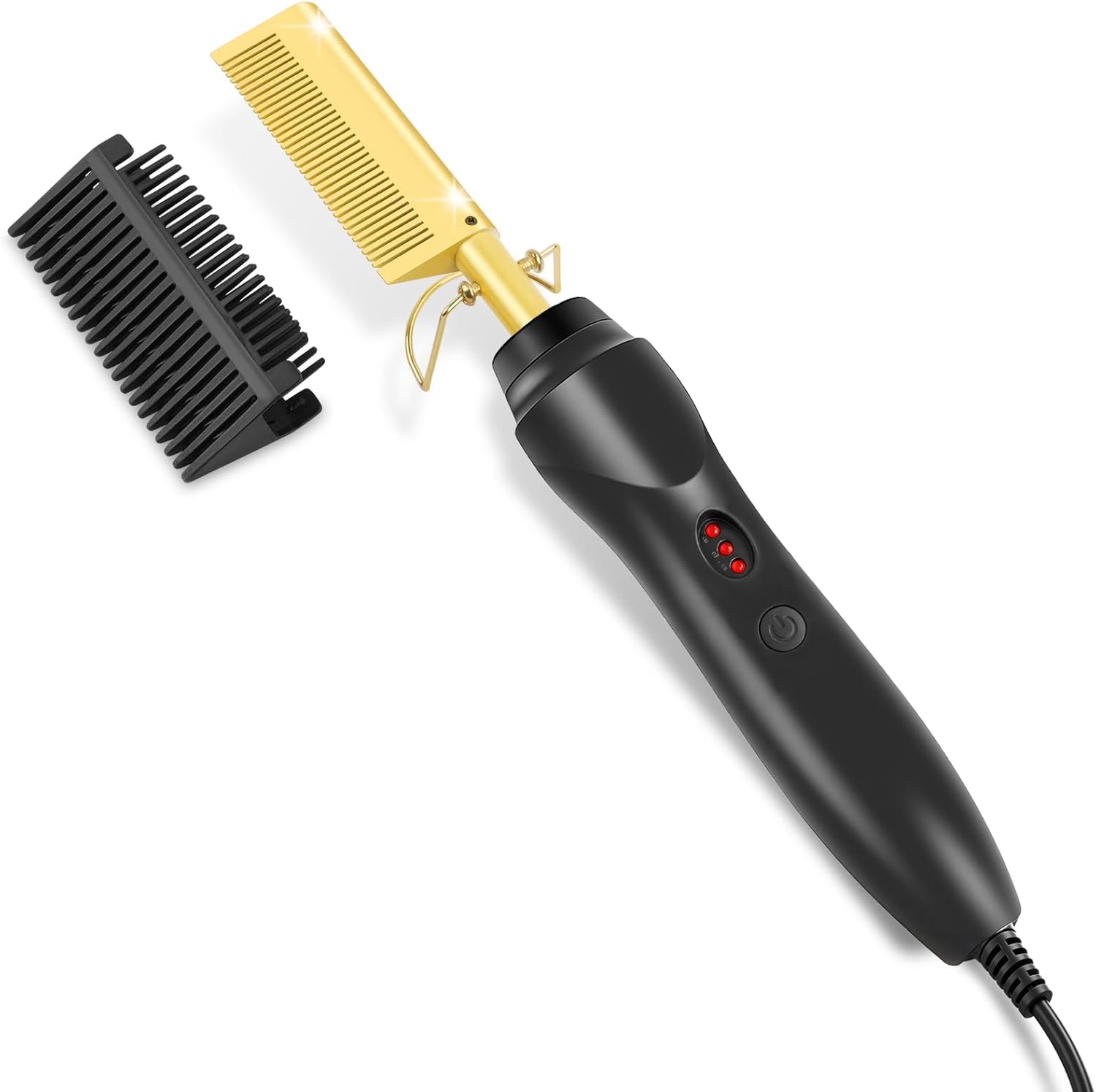 Flintronic - Peigne Chauffant 2 en 1, 180°C, céramique, barbe et perruque