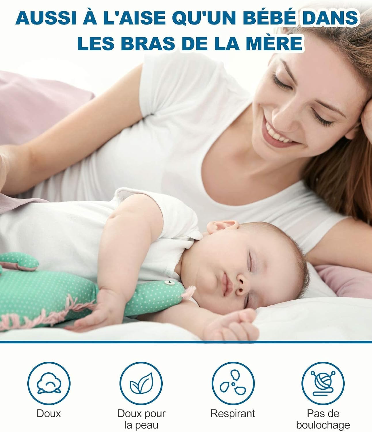 BedStory - surmatelas mémoire de forme 10cm - gel infusé, housse lavable