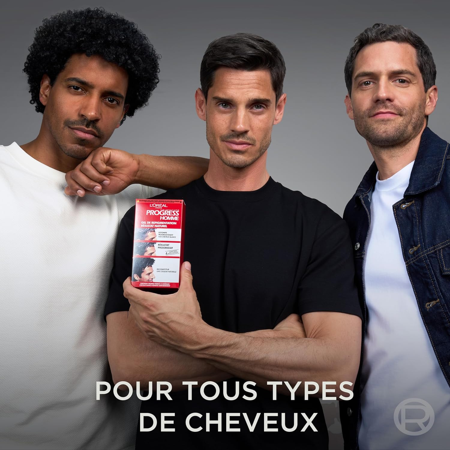 L'Oréal Paris - Progress Homme - gel repigmentant - sans ammoniaque, naturel, 4 applications, tous cheveux