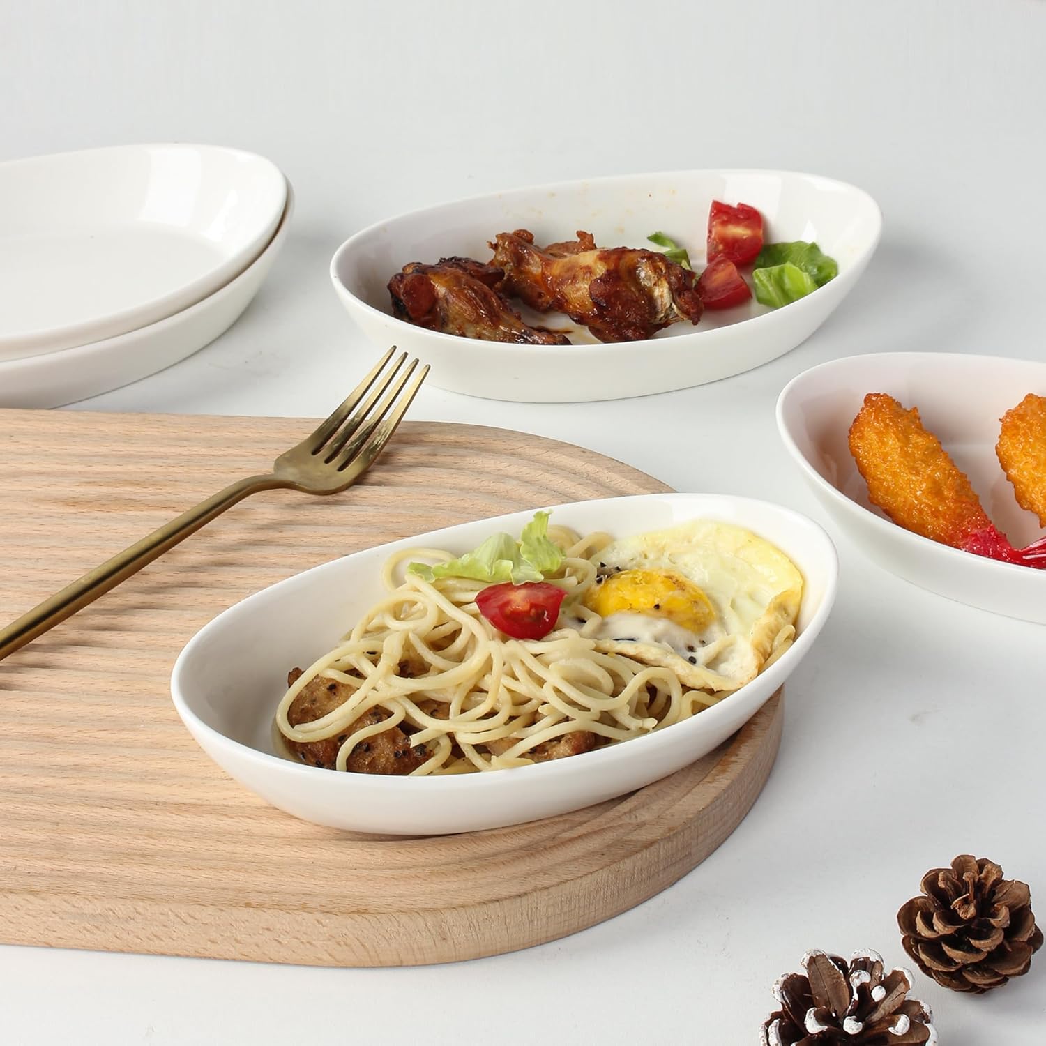 Plats à four individuels - céramique 300ml - lot de 6, four/micro-ondes