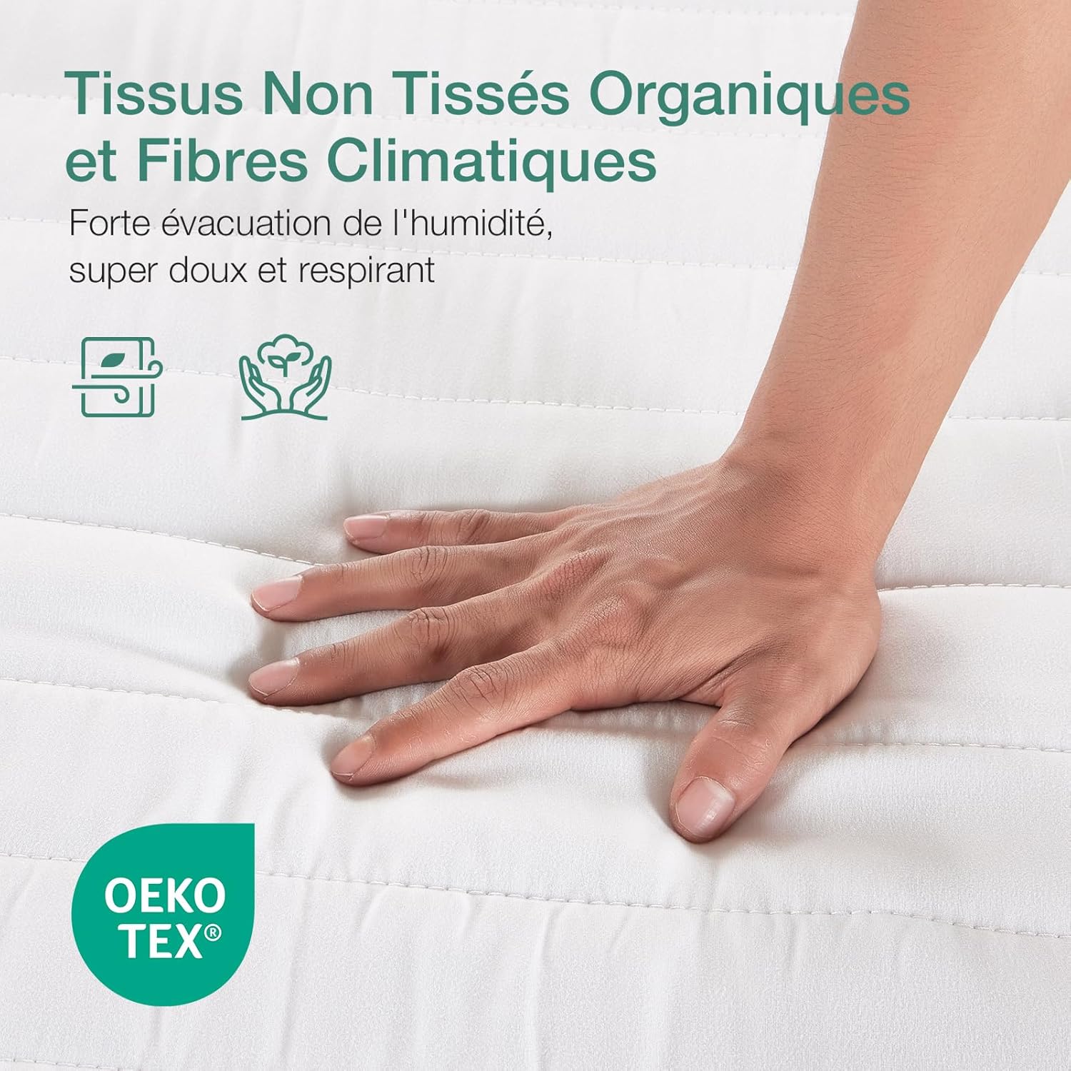 Novilla - Matelas mousse 7 zones - 140x200 cm - Housse amovible