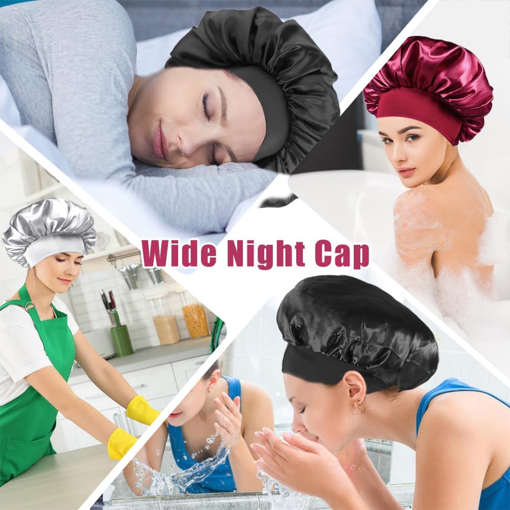 Bonnet Satin Cheveux Nuit - élastique - soin soie - protection cheveux