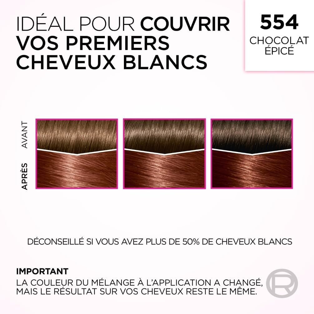 L'Oréal Paris - Casting Crème Gloss - sans ammoniaque - soin couleur ton sur ton - Chocolat Epicé 554