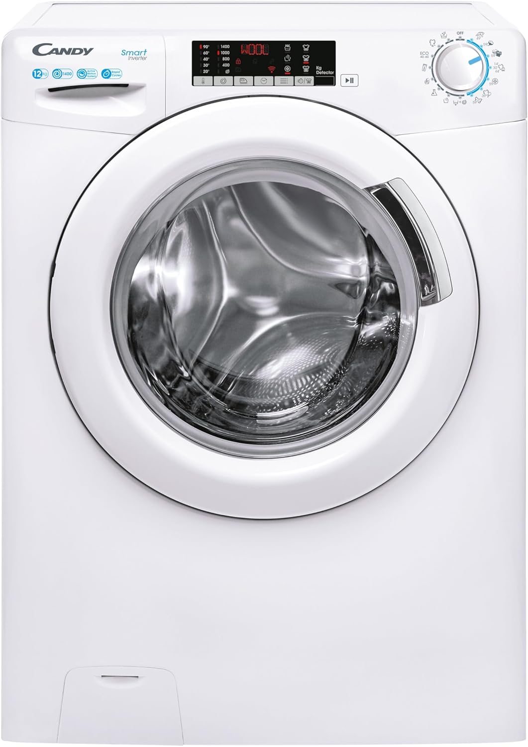 Candy - Lave-linge série CS - 12kg, 1400trs, écran digital, 67x60x87cm - CS1412TME/FR