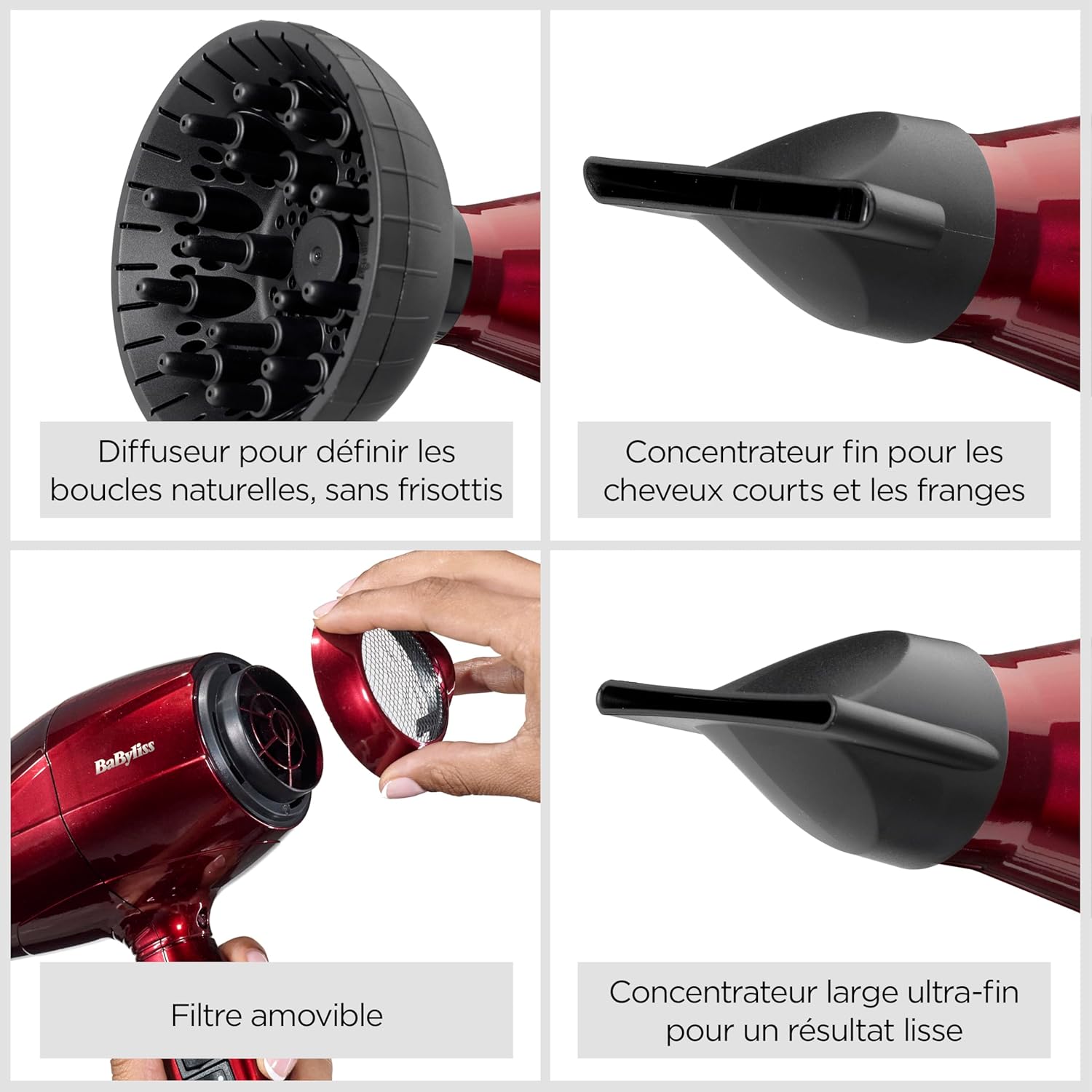 BaByliss - Pro Digital sèche-cheveux, 2200W, ionique, 3/4 vitesses, 6001DE