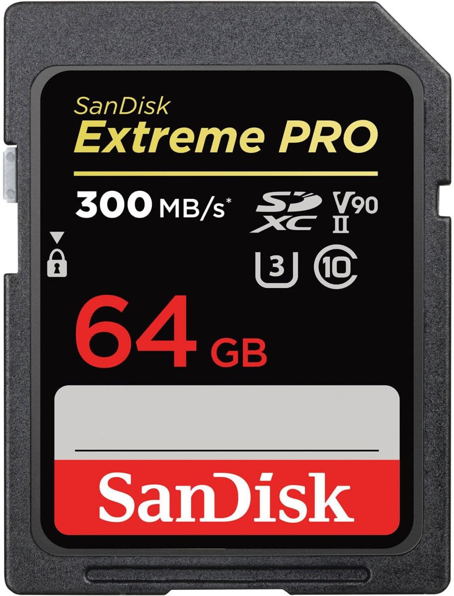 SanDisk - Extreme PRO SDXC 64 Go - UHS-II, V90, 300 Mo/s, 4K/8K - SDSDXDK-064G-GN4IN