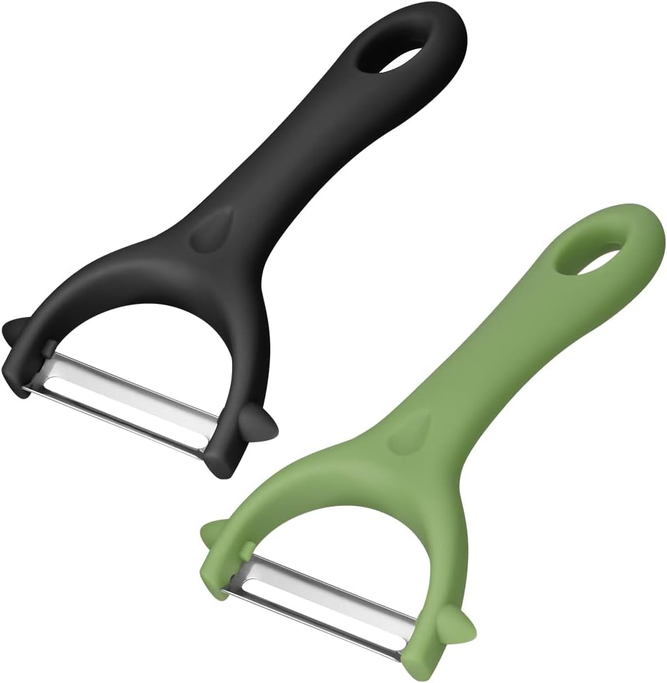 Éplucheur universel - 2 pièces - inox, poignée ergonomique, fruits/légumes