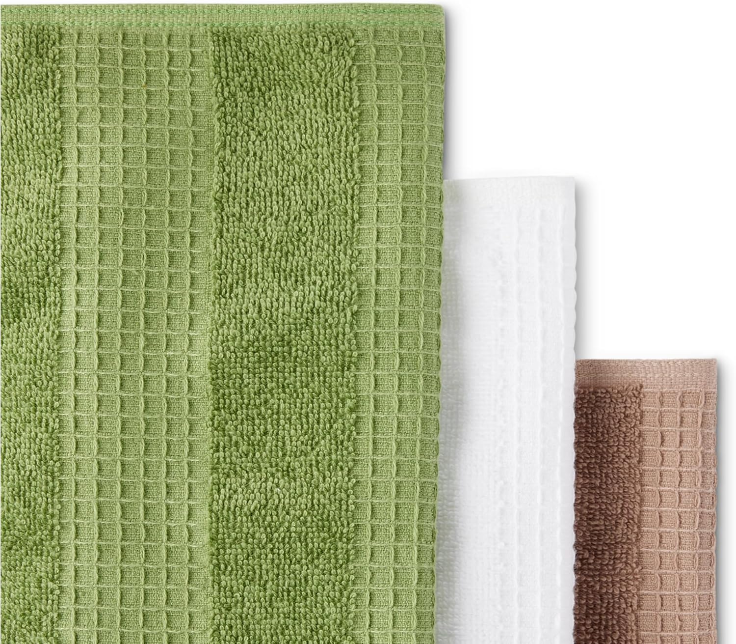 Amazon Basics - torchons gaufrés coton bio 30,5x30,5cm ultra absorbants