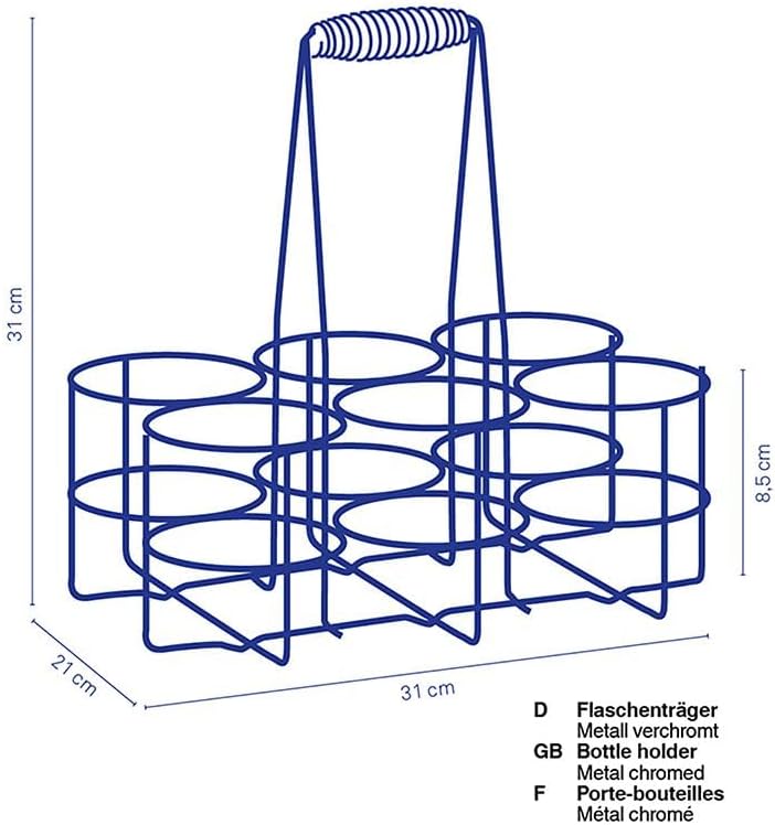 Kela - Loop Porte-bouteille en métal argenté 31x31x21 cm - 49880