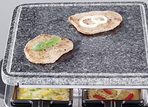 SEVERIN - Gril raclette 1500W, pierre cuisson, 8 poêlons, RG 2373