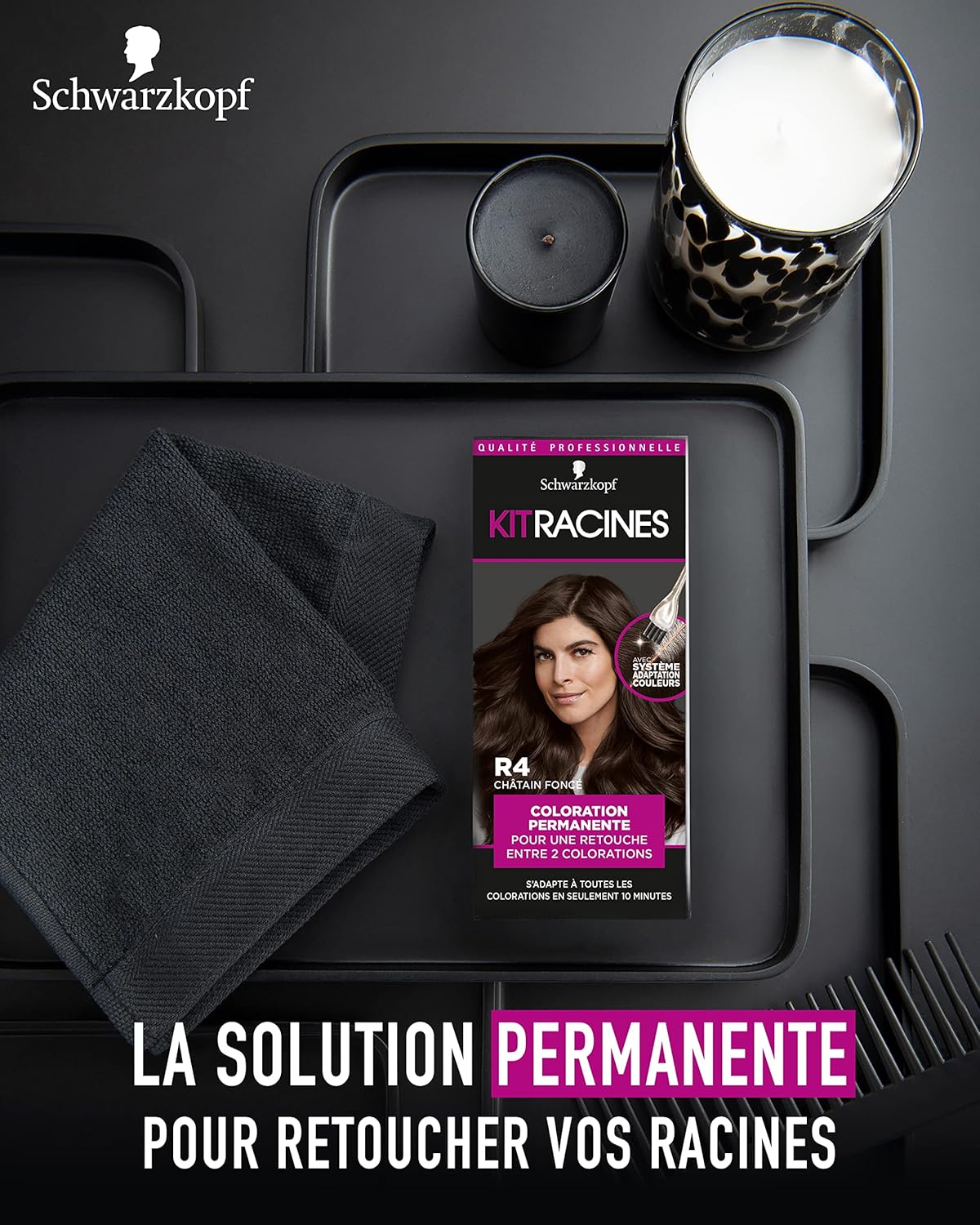 Schwarzkopf - Kit Racines - retouche racines nourrissante - lot de 3 - Châtain clair à châtain