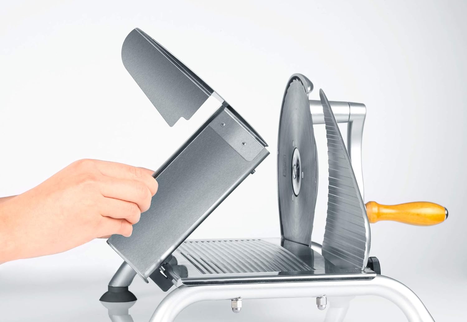 Graef - trancheuse manuelle série Manuale - lame Ø190mm - tout métal, épaisseur réglable, lame ondulée