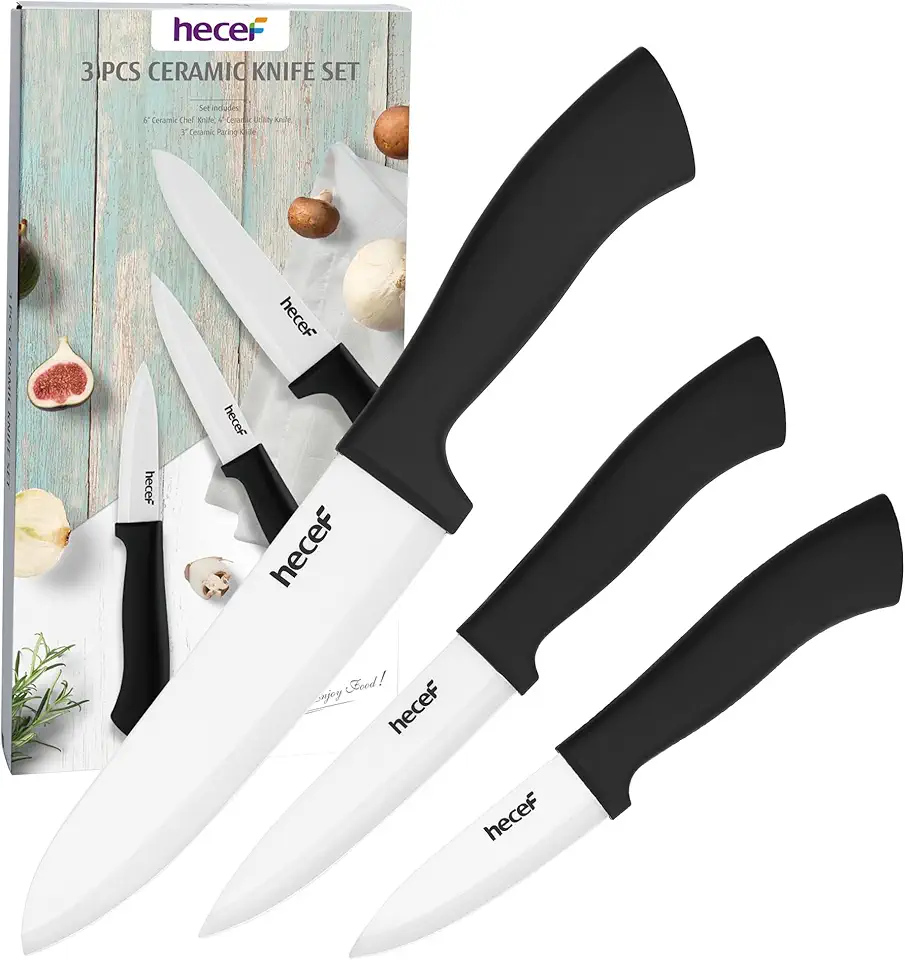 hecef - Couteaux céramique série 3 pcs - 6