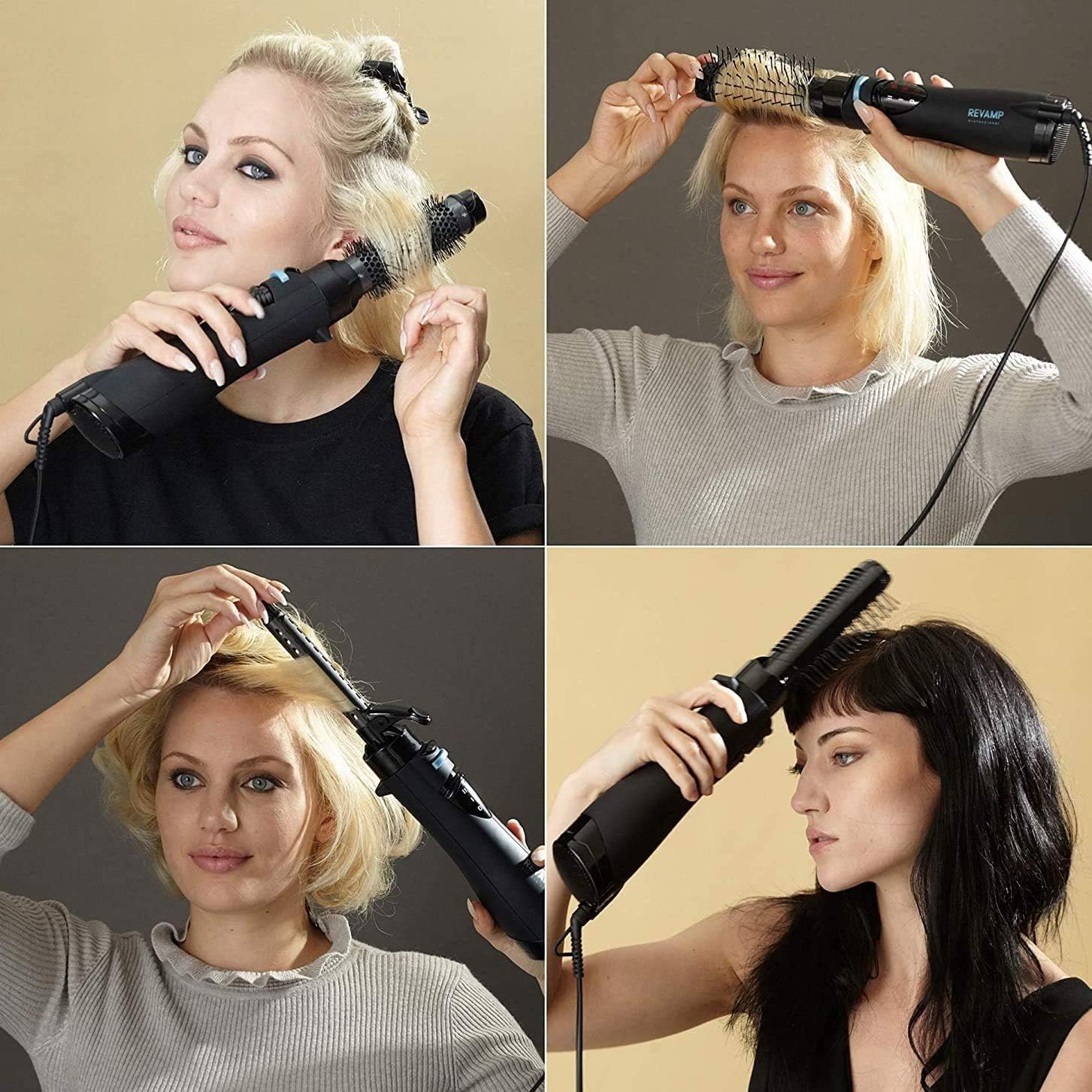 Revamp - Progloss Airstyle 5-en-1 - coiffe 5 accessoires, ionique, huiles infusées