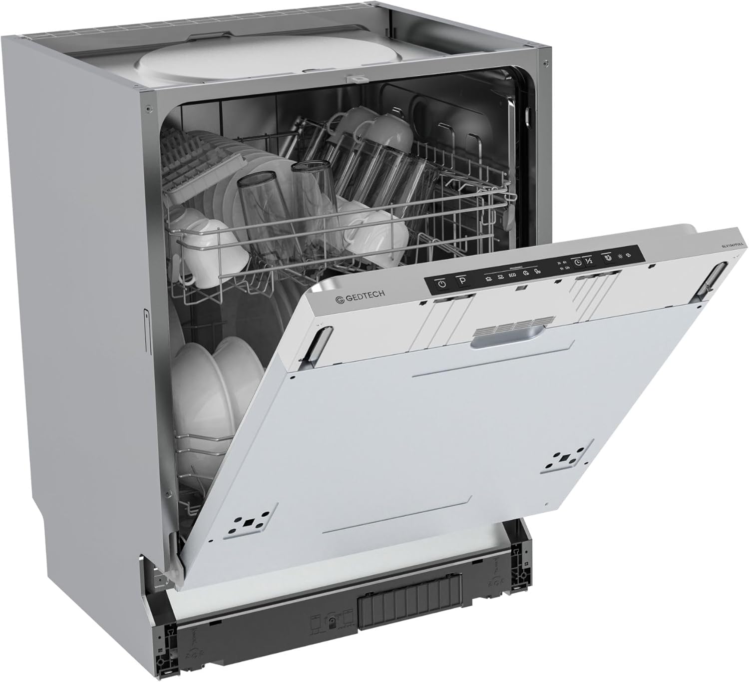 GEDTECH - Lave-vaisselle full encastrable - 12 couverts, 47 dB, départ différé - GLV1247FULL