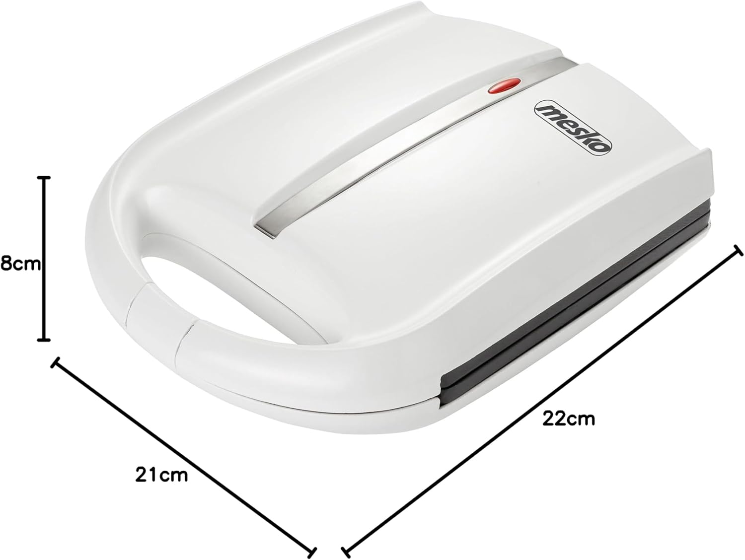 Mesko - gaufrier XL - 24 moitiés, 1600W, antiadhésif, blanc - MS3081