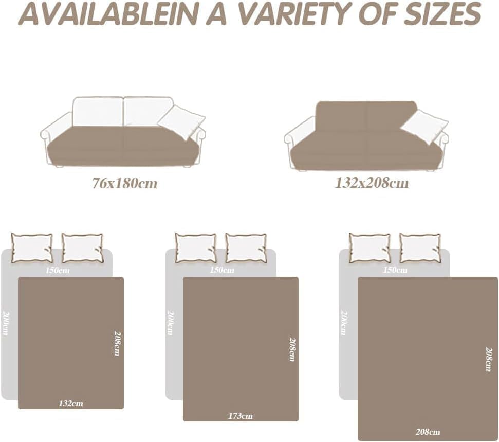 DUJUIKE - housse canapé imperméable, antidérapante, 173-208cm, protection animaux