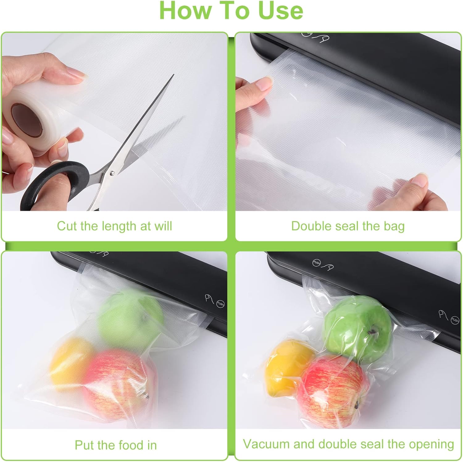 Diboniur - Sac Sous Vide Alimentaire - 2 rouleaux 28/20x500cm - Conservation et cuisson