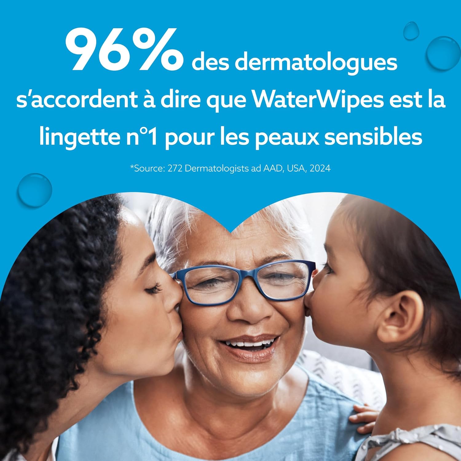 WaterWipes - Sensitive+ Newborn - 1080 lingettes - 99,9% eau, hypoallergénique
