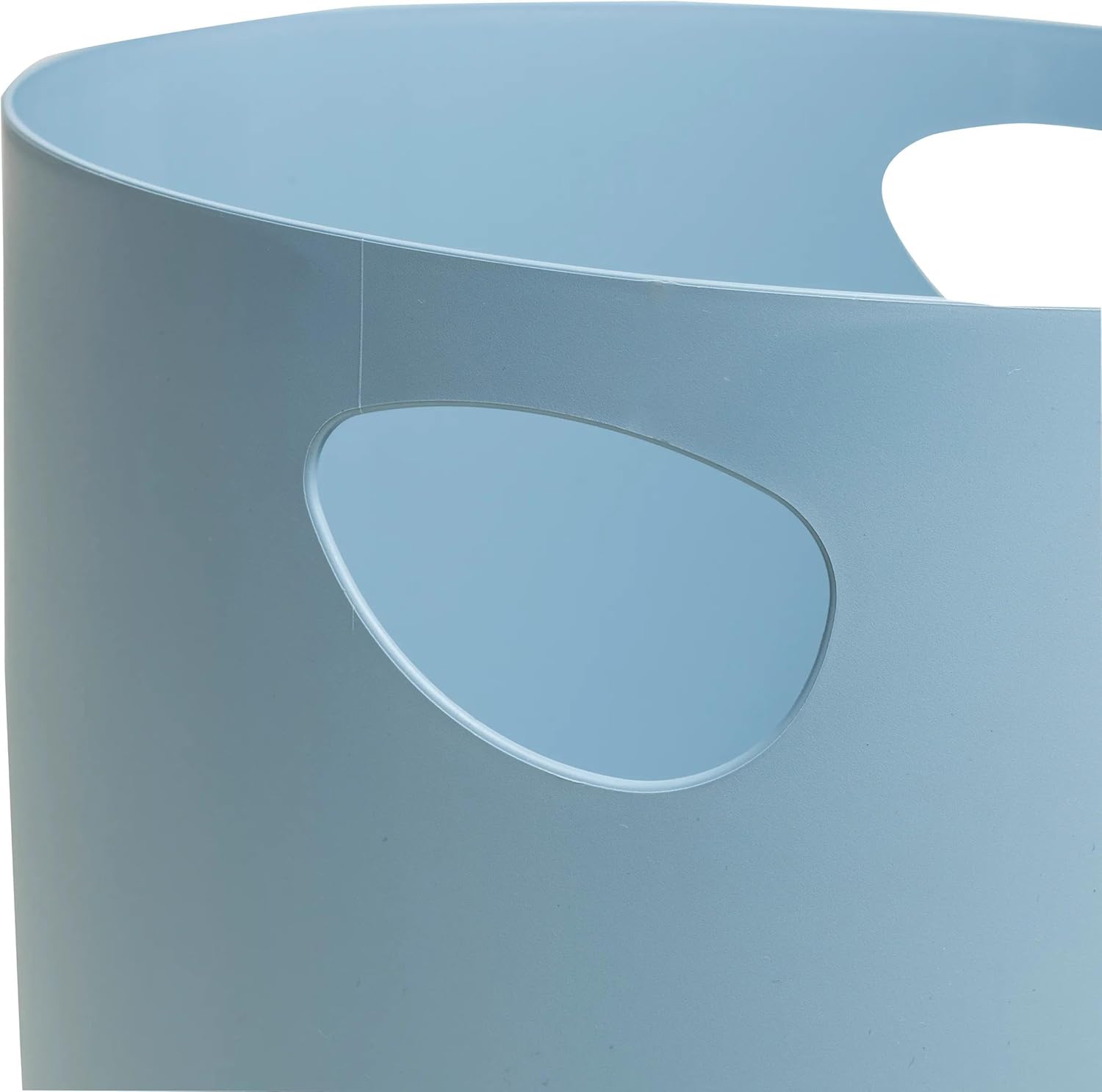 Exacompta - corbeille à papier Ecobin - 26,3x26,3x33,5cm - 15L, poignées, bleu gris 45370D