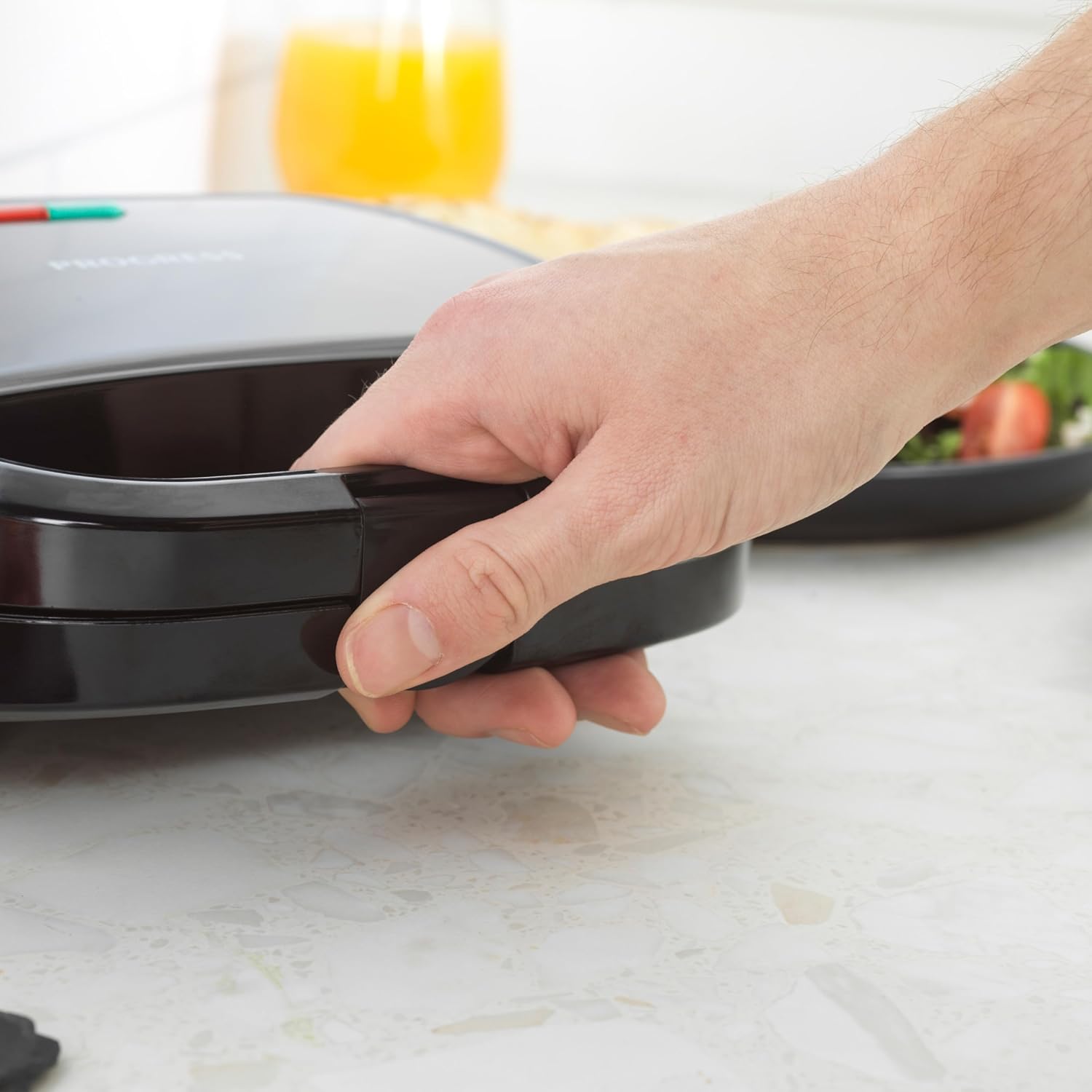 Progress - Croque-monsieur 750W - 2 tranches - plaques antiadhésives