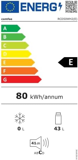 Comfee' - mini réfrigérateur 43L - compartiment congélateur, contrôle température, blanc - RCD50WH2(E)