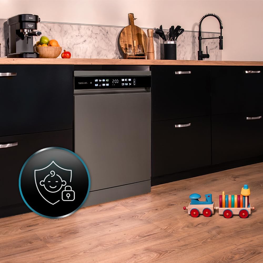 Cecotec - Bolero Aguazero (série 6210) - 60cm - 15 couverts, Classe D, écran FullColor, Dual Zone, Aquastop, plateau rég