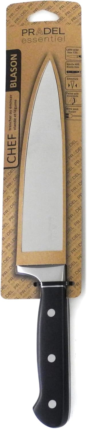 Couteau de chef - Blason - lame 20 cm - acier inox satiné, noir