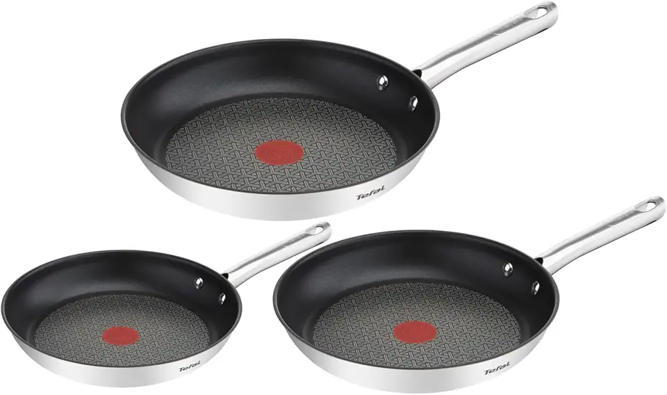 Tefal - Duetto série - 20/24/28 cm - inox, induction, antiadhésif, Thermo-Spot - A704S363